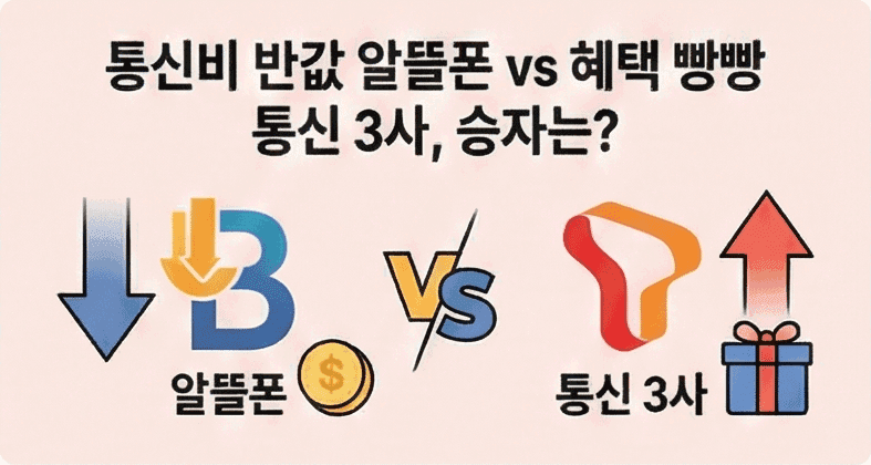 알뜰폰 vs 통신 3사 | 통신비 반값? 혜택? 나에게 맞는 선택