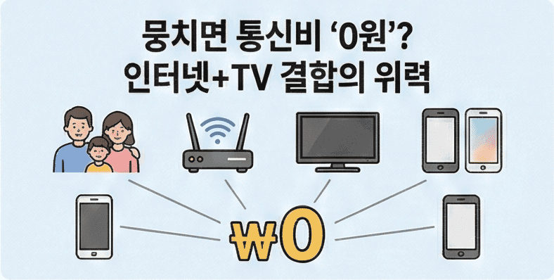 인터넷+TV+휴대폰 결합 | 가족 결합으로 통신비 크게 줄이기